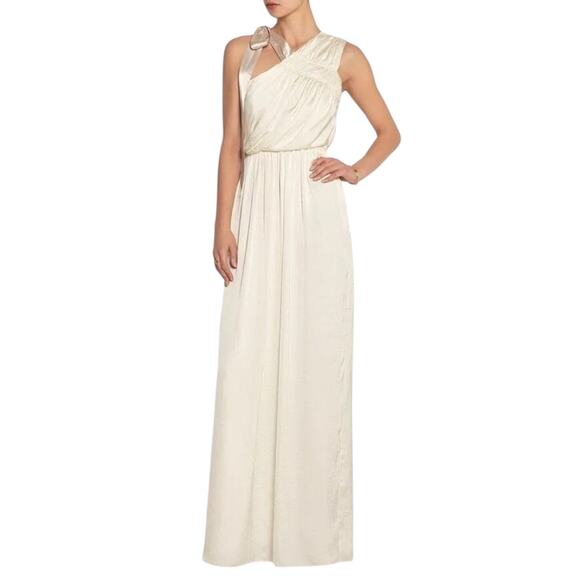 Needle & Thread One Shoulder Satin Maxi Dress Size 8 - Picture 1 of 12
